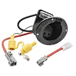 golf cart charger receptacle with fuse